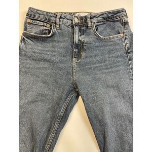 Zara Denim Jeans size 8 women's raw hem 5 pocket